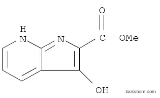 Molecular Structure of 1204475-92-2 (1H-Pyrrolo[2,3-b]pyridine-2-carboxylic acid, 3-hydroxy-, methyl ester)